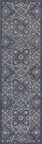 Rugs Runner Rugs - 2'2" x 7'6" Runner Polypropylene Denim Area Rug HomeRoots