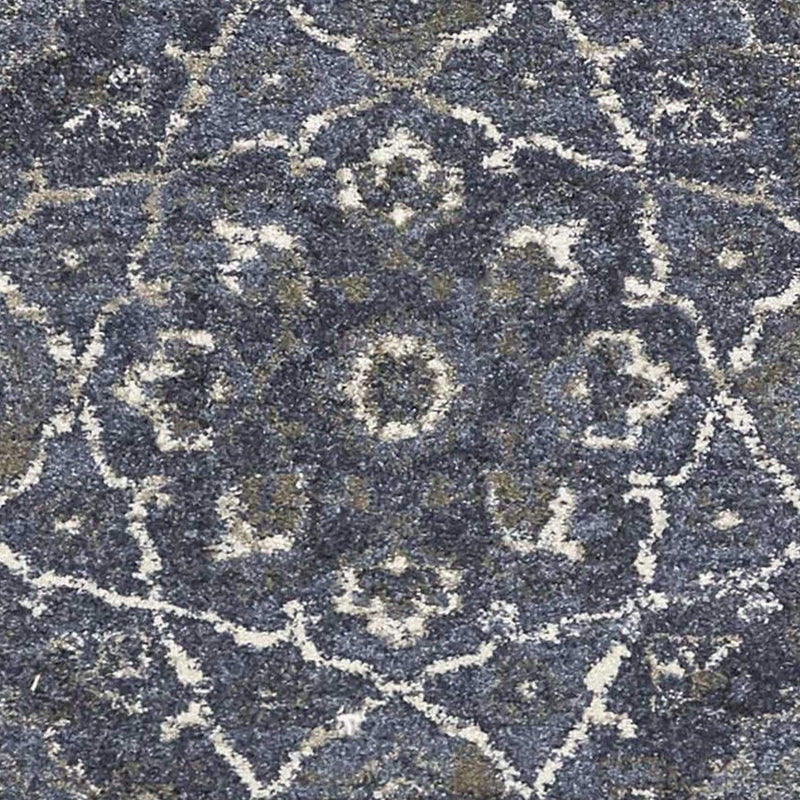 Rugs Runner Rugs - 2'2" x 7'6" Runner Polypropylene Denim Area Rug HomeRoots