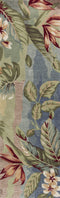 Rugs Runner Rugs - 2'3" x 7'6" Runner Polyester Blue/Sage Area Rug HomeRoots