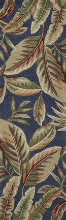 Rugs Runner Rugs - 2'3" x 7'6" Runner Polyester Ink Blue Area Rug HomeRoots