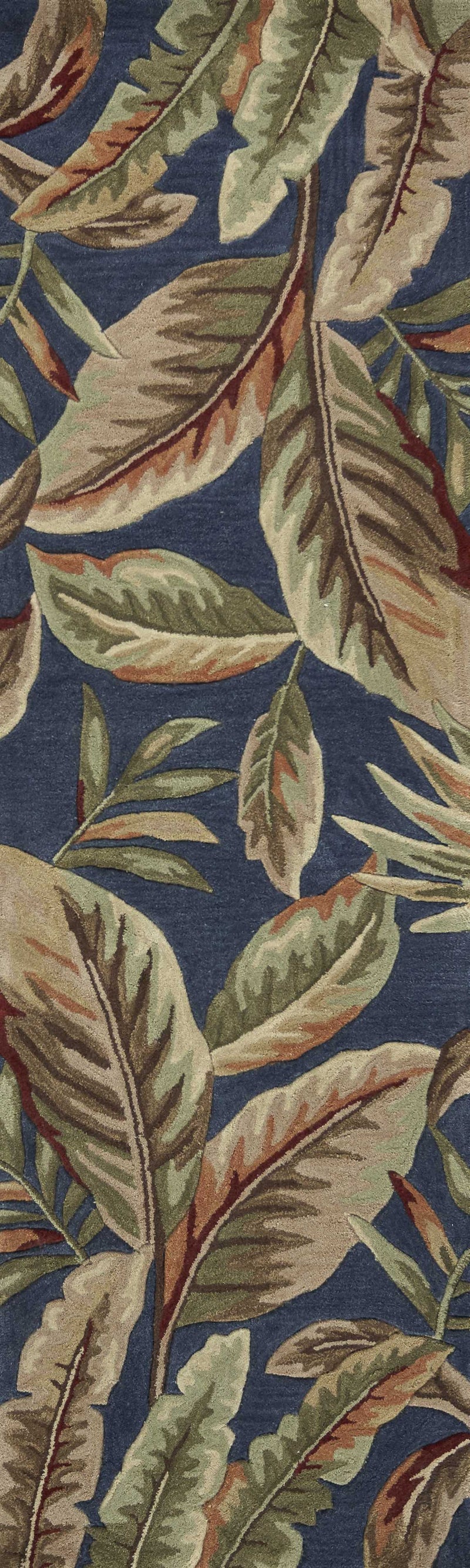 Rugs Runner Rugs - 2'3" x 7'6" Runner Polyester Ink Blue Area Rug HomeRoots