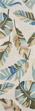Rugs Runner Rugs 2'3" x 7'6" Runner Polyester Ivory Area Rug 2395 HomeRoots