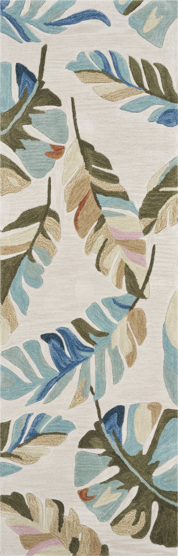 Rugs Runner Rugs 2'3" x 7'6" Runner Polyester Ivory Area Rug 2395 HomeRoots