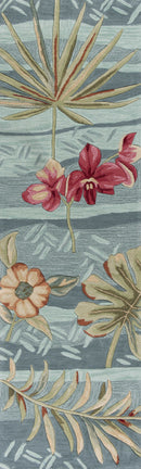 Rugs Runner Rugs - 2'3" x 7'6" Runner Polyester Seafoam Area Rug HomeRoots
