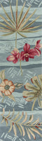 Rugs Runner Rugs - 2'3" x 7'6" Runner Polyester Seafoam Area Rug HomeRoots