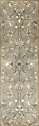 Rugs Runner Rugs - 2'3" x 7'6" Runner Wool Grey Area Rug HomeRoots