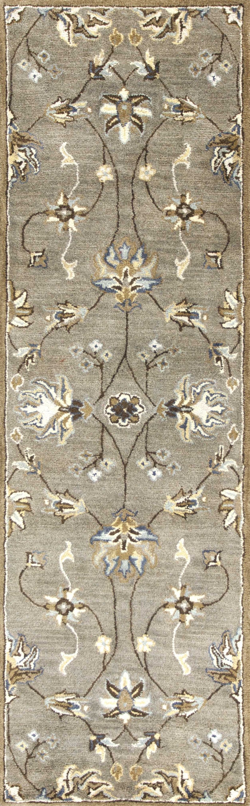 Rugs Runner Rugs - 2'3" x 7'6" Runner Wool Grey Area Rug HomeRoots