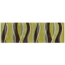 Rugs Runner Rugs - 2'3" x 7'6" Runner Wool Lime/Mocha Area Rug HomeRoots
