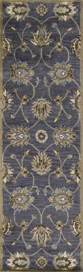 Rugs Runner Rugs - 2'3" x 7'6" Runner Wool Midnight Area Rug HomeRoots