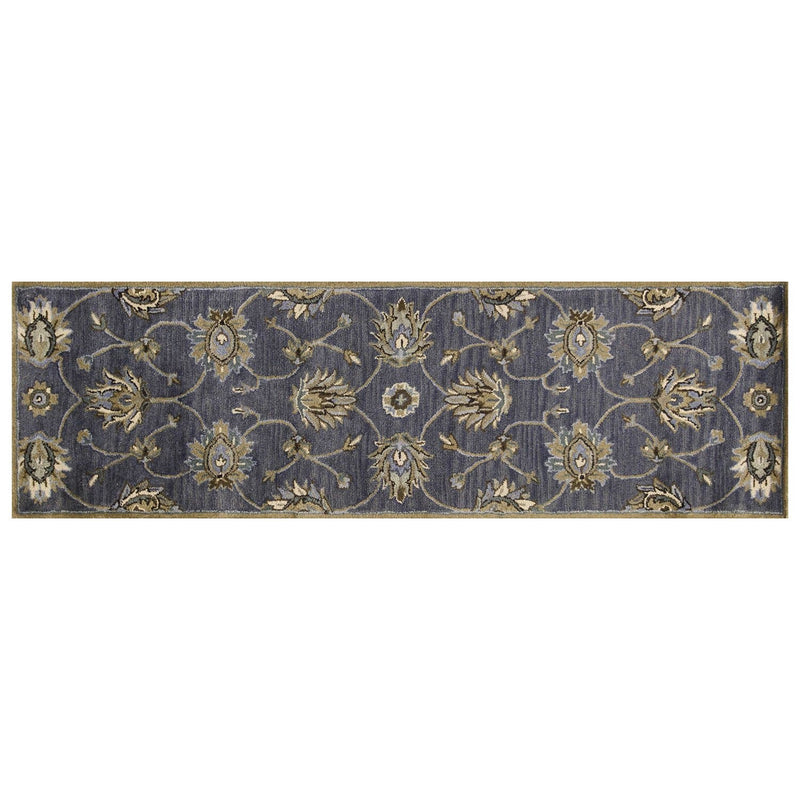 Rugs Runner Rugs - 2'3" x 7'6" Runner Wool Midnight Area Rug HomeRoots