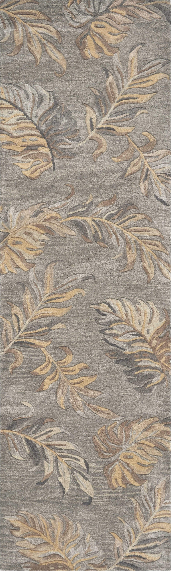 Rugs Runner Rugs - 2'3" x 8' Runner Wool Grey Area Rug HomeRoots