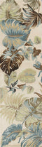 Rugs Runner Rugs 2'3" x 8' Runner Wool Ivory/Blue Area Rug 2483 HomeRoots