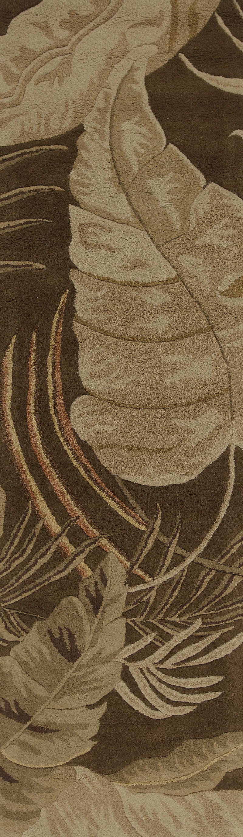 Rugs Runner Rugs - 2'3" x 8' Runner Wool Mocha Area Rug HomeRoots