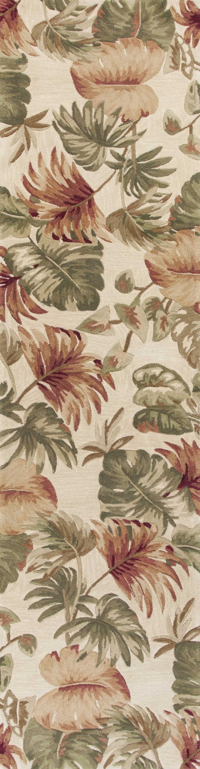 Rugs Runner Rugs - 2'6" x 10' Runner Wool Beige Area Rug HomeRoots
