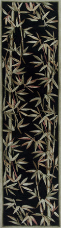 Rugs Runner Rugs - 2'6" x 10' Runner Wool Black Area Rug HomeRoots