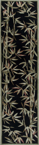 Rugs Runner Rugs - 2'6" x 10' Runner Wool Black Area Rug HomeRoots