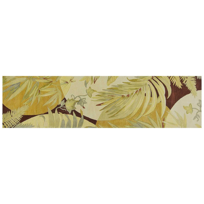 Rugs Runner Rugs - 2'6" x 10' Runner Wool Coral/Ivory Area Rug HomeRoots
