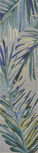 Rugs Runner Rugs - 2'6" x 10' Runner Wool Grey/Blue Area Rug HomeRoots