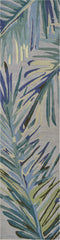 Rugs Runner Rugs - 2'6" x 10' Runner Wool Grey/Blue Area Rug HomeRoots