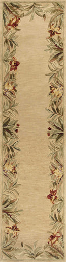 Rugs Runner Rugs - 2'6" x 10' Runner Wool Ivory Area Rug HomeRoots