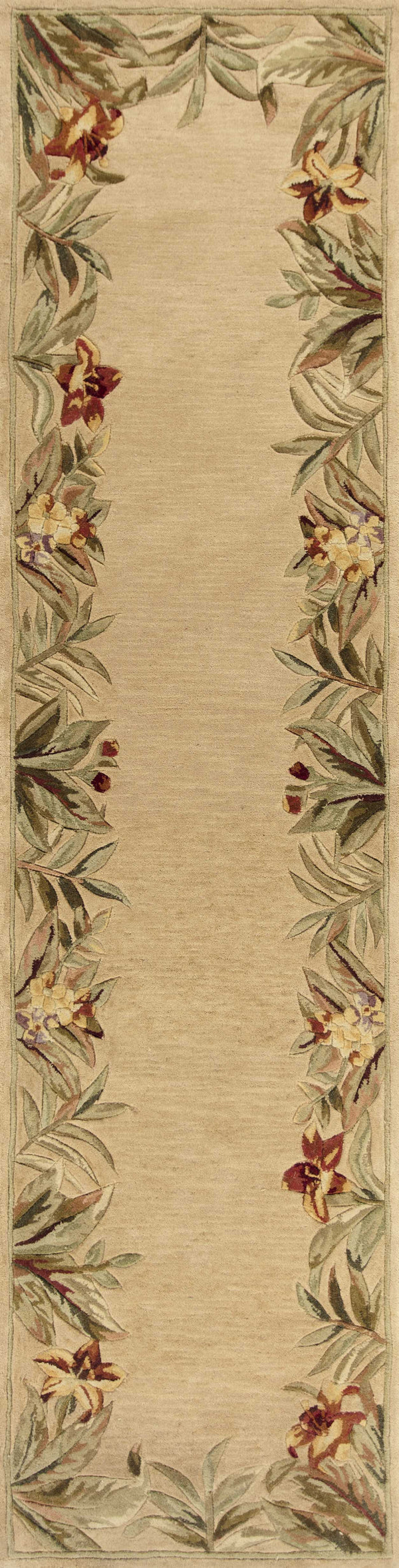 Rugs Runner Rugs - 2'6" x 10' Runner Wool Ivory Area Rug HomeRoots