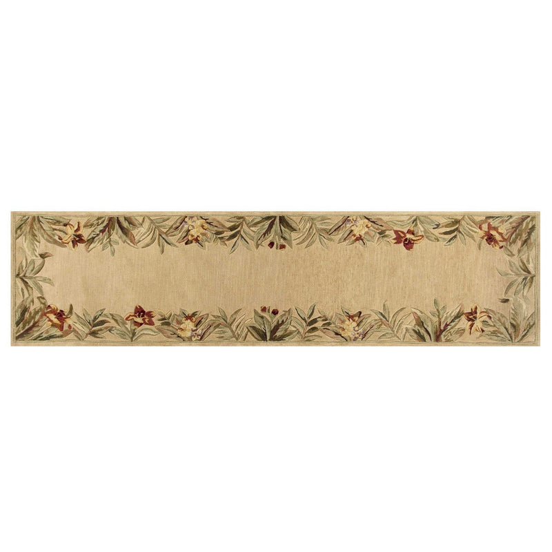 Rugs Runner Rugs - 2'6" x 10' Runner Wool Ivory Area Rug HomeRoots