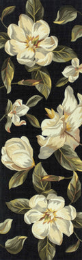 Rugs Runner Rugs 2'6" x 8' Runner Wool Black Area Rug 2807 HomeRoots