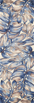 Rugs Runner Rugs - 2'6" x 8' Runner Wool Blue Area Rug HomeRoots
