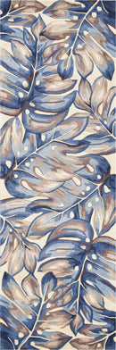 Rugs Runner Rugs - 2'6" x 8' Runner Wool Blue Area Rug HomeRoots