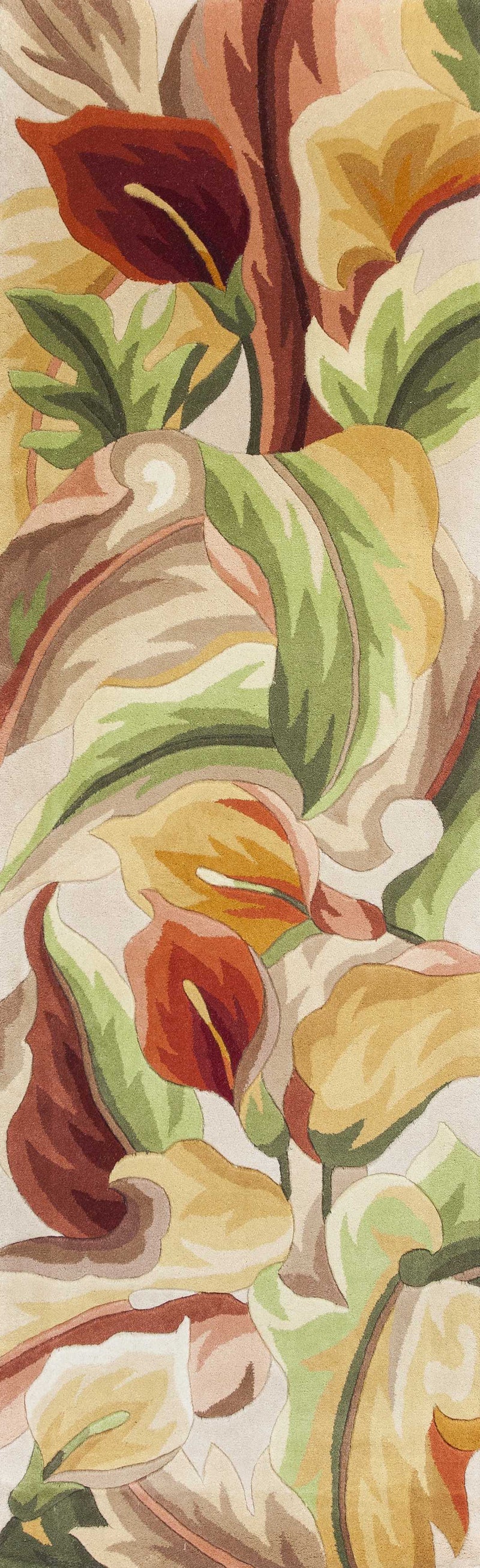 Rugs Runner Rugs 2'6" x 8' Runner Wool Ivory Area Rug 2804 HomeRoots