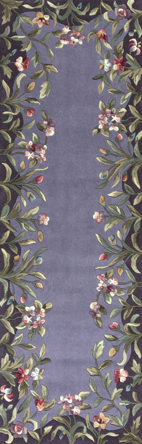 Rugs Runner Rugs - 2'6" x 8' Runner Wool Lavender Area Rug HomeRoots