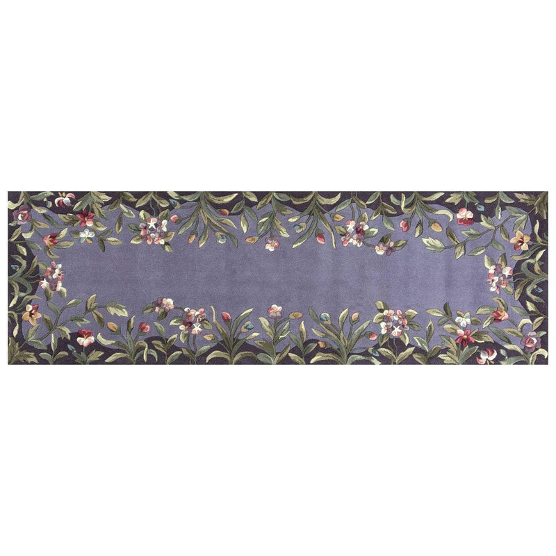 Rugs Runner Rugs - 2'6" x 8' Runner Wool Lavender Area Rug HomeRoots