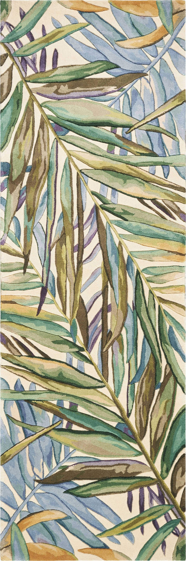 Rugs Runner Rugs - 2'6" x 8' Runner Wool Multicolor Area Rug HomeRoots