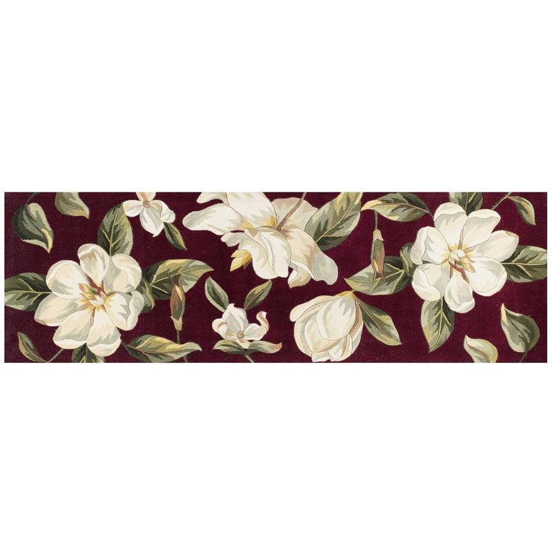 Rugs Runner Rugs - 2'6" x 8' Runner Wool Red Area Rug HomeRoots