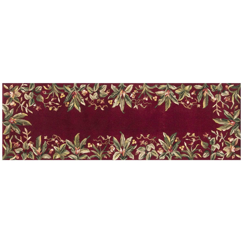 Rugs Runner Rugs - 2'6" x 8' Runner Wool Ruby Area Rug HomeRoots