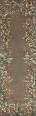 Rugs Runner Rugs - 2'6" x 8' Runner Wool Taupe Area Rug HomeRoots