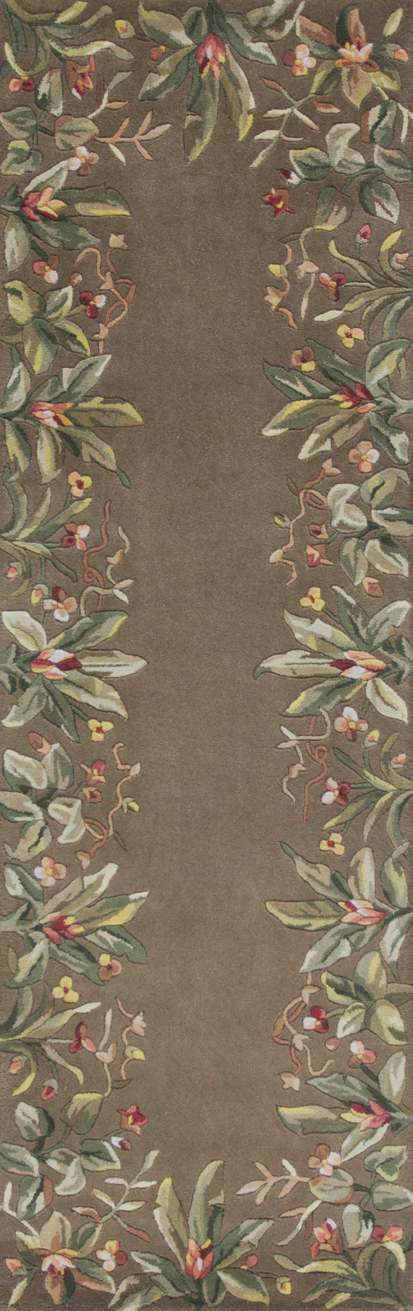 Rugs Runner Rugs - 2'6" x 8' Runner Wool Taupe Area Rug HomeRoots