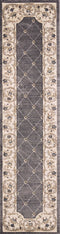 Rugs Runner Rugs 2' x 7'7" Runner Polypropylene Grey/Ivory Area Rug 3447 HomeRoots