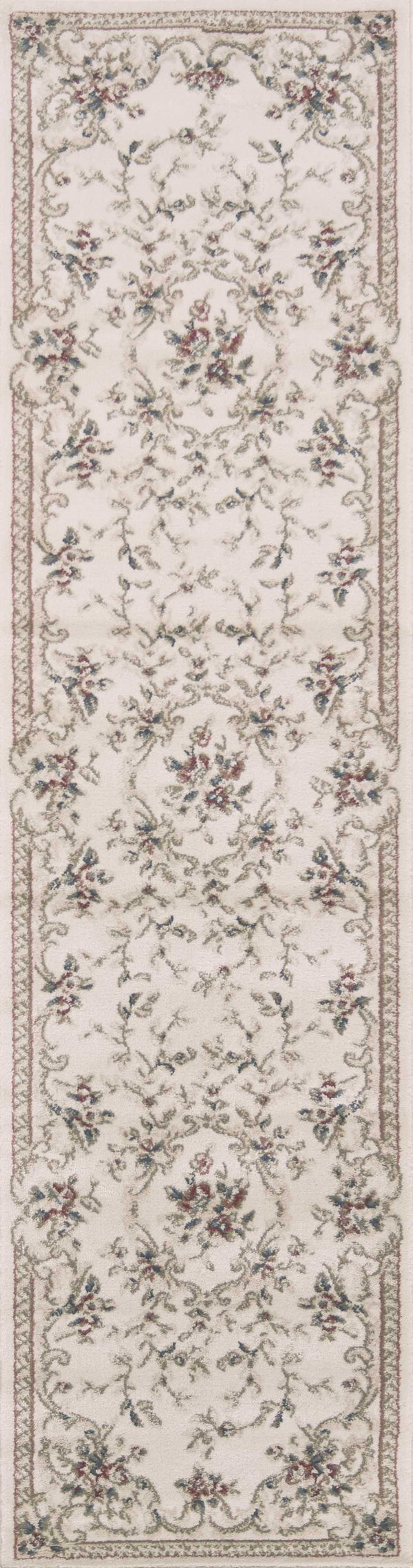 Rugs Runner Rugs - 2' x 7'7" Runner Polypropylene Ivory Area Rug HomeRoots