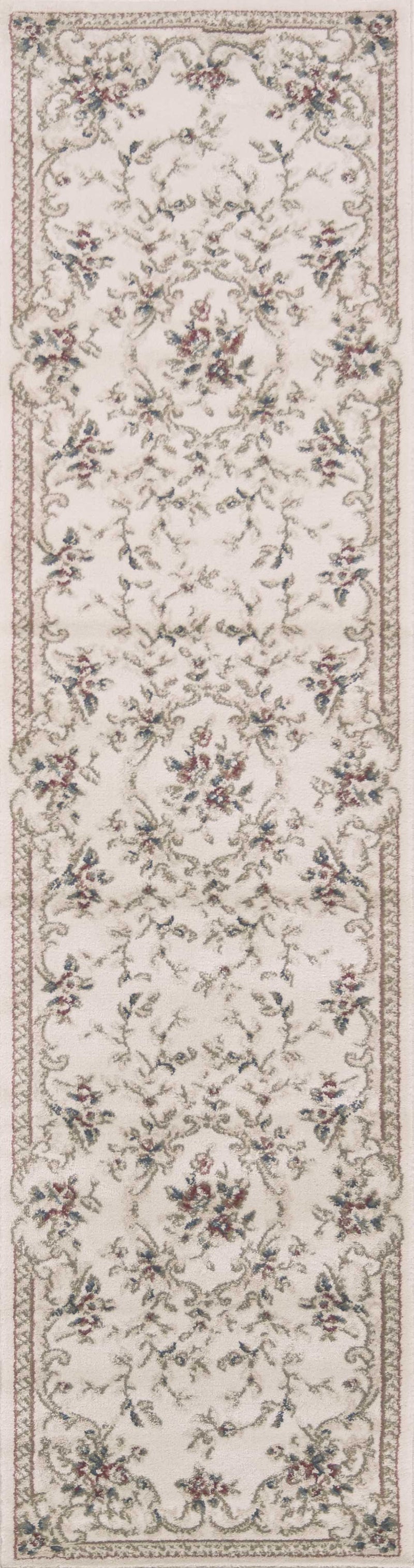Rugs Runner Rugs - 2' x 7'7" Runner Polypropylene Ivory Area Rug HomeRoots