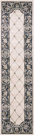 Rugs Runner Rugs 2' x 7'7" Runner Polypropylene Ivory/Grey Area Rug 3446 HomeRoots