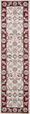 Rugs Runner Rugs - 2' x 7'7" Runner Polypropylene Ivory/Red Area Rug HomeRoots