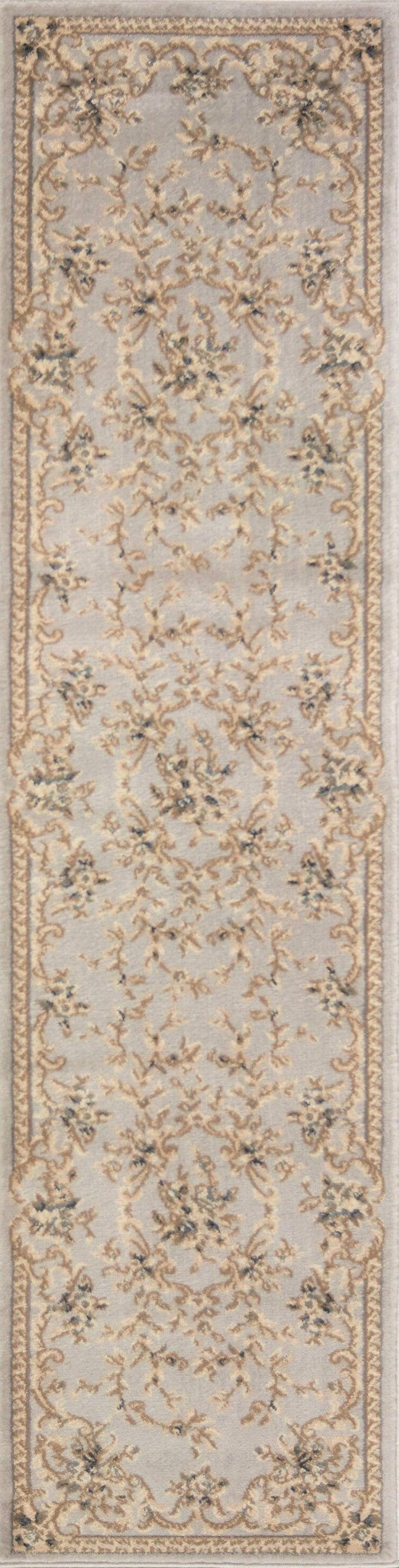 Rugs Runner Rugs - 2' x 7'7" Runner Polypropylene Light Grey Area Rug HomeRoots