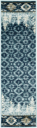 Rugs Runner Rugs 2' x 7'7" Runner Polypropylene Slate Blue Area Rug 3440 HomeRoots