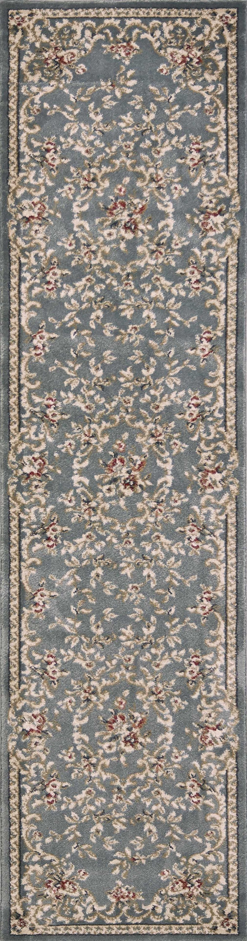 Rugs Runner Rugs - 2' x 7'7" Runner Polypropylene Slate Blue Area Rug HomeRoots