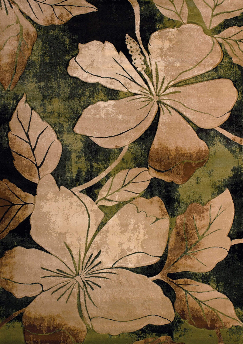 Rugs Runner Rugs 31" x 88" x 0.47" Green Polypropylene Runner Rug 8532 HomeRoots