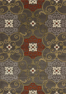 Rugs Runner Rugs 31" x 88" x 0.47" Grey Polypropylene Runner Rug 8552 HomeRoots
