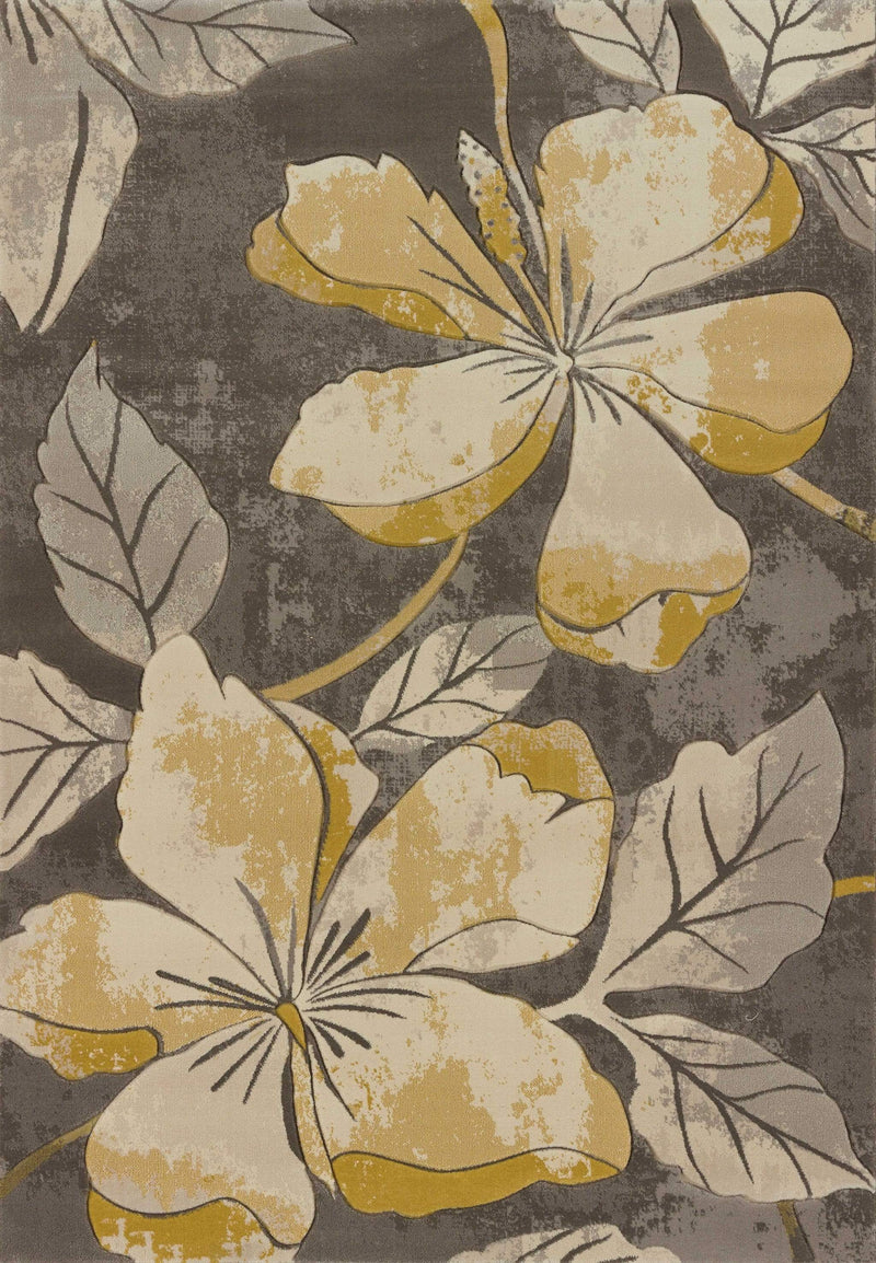 Rugs Runner Rugs 31" x 88" x 0.47" Grey Polypropylene Runner Rug 8572 HomeRoots