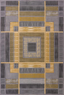 Rugs Runner Rugs 31" x 88" x 0.47" Silver Polypropylene Runner Rug 8547 HomeRoots