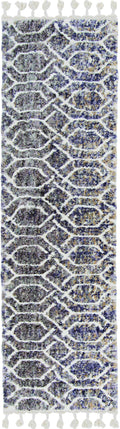 Rugs Rustic Rugs - 105" X 156" X 1" Grey Polyester Rug HomeRoots